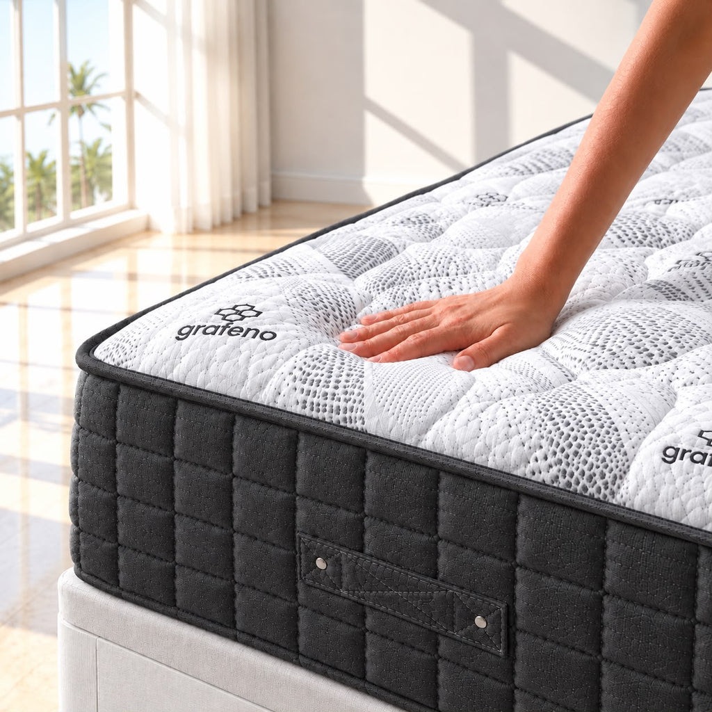 Pack colchón NUVE PLUS 30 cm y canapé abatible reforzado en color blanco